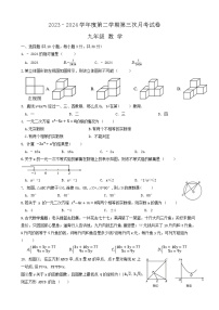甘肃省武威市凉州区联考2023-2024学年九年级下学期第三次月考（三模）数学试卷