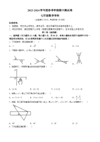 广西南宁市青秀区第一初级中学2023-2024学年七年级下学期期中数学试题(无答案)