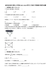 吉林省吉林市第七中学校2023-2024学年八年级下学期期中数学试题