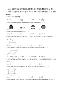 2024年陕西省榆林市子洲县周家硷中学中考数学模拟试卷（B卷）+