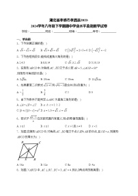 湖北省孝感市孝昌县2023-2024学年八年级下学期期中学业水平监测数学试卷(含答案)