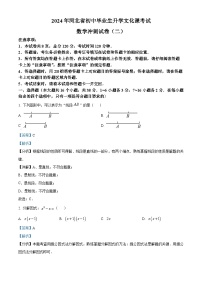 精品解析：2024年河北省邢台市信都区中考三模数学试题（解析版）