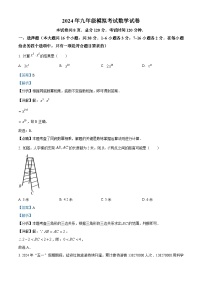 精品解析：2024年河北省唐山市中考二模数学试题（解析版）