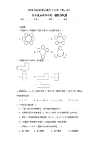 2024年河北省石家庄十八县（市、区）部分重点中学中考一模数学试题