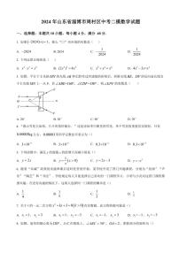 [数学]2024年山东省淄博市周村区中考二模数学试题（含答案）