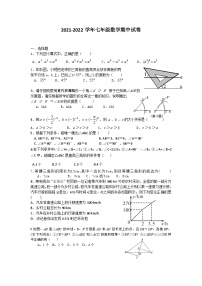 广东省佛山市南海外国语学校2021-2022学年七年级下学期期中考试数学试卷