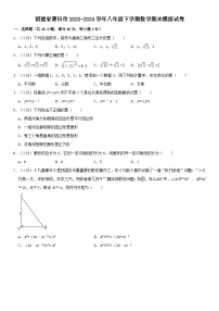 福建省莆田市2023-2024学年八年级下学期数学期末模拟试卷