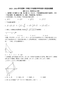 山东省威海市荣成市蜊江中学2023-2024学年八年级下学期期中数学试题(含答案)