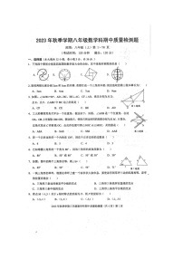 2023年秋广西防城港市防城区八年级上学期期中考试数学试题（扫描版含答案）