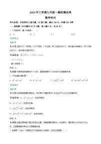 2024年湖南省长沙市雅礼教育集团中考一模数学试题解析版
