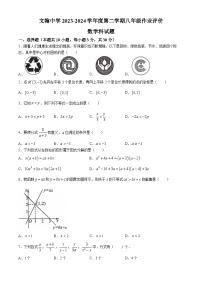 广东省佛山市南海区桂城街道文翰中学2023-2024学年八年级下学期月考数学试题(无答案)