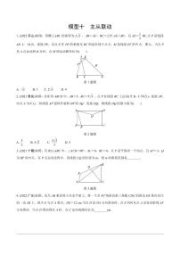 2024成都中考数学第一轮专题复习之第二部分 常见模型专练10.模型十  主从联动【无答案】