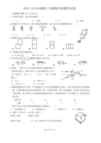 [数学]2024年广东省揭阳市真理中数学中考三模数学试卷（无答案）