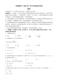 [数学]2024年广东省汕头市潮南区百校联考中考三模数学试题（含答案）