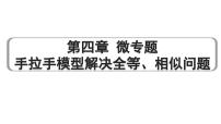 2024成都中考数学第一轮专题复习之第四章 微专题 手拉手模型解决全等、相似问题 练习课件