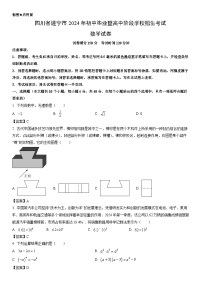 [数学]遂宁市2024年中考真题（解析版）