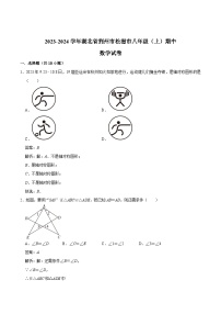 湖北省荆州市松滋市2023-2024学年八年级上学期期中考试数学试卷(含解析)