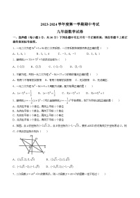 湖北省武汉市汉阳区2024届九年级上学期期中考试数学试卷(含答案)