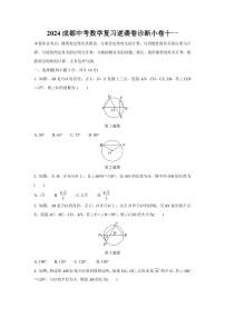 2024成都中考数学复习逆袭卷诊断小卷十一 (含详细解析)