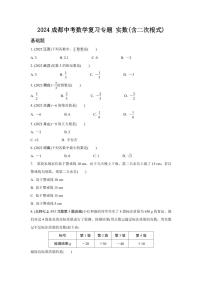 2024成都中考数学复习专题 实数(含二次根式)   (含答案)