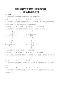 2024成都中考数学一轮复习专题 一次函数及其应用 (含解析)