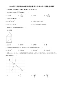 2024年江苏省扬州市树人教育集团九年级中考三模数学试题（原卷版+解析版）