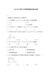 2024年上海市中考数学模拟试卷及答案
