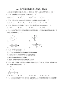 2022年广西柳州市城中区中考数学一模试卷