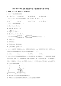 [数学]2023～2024学年苏科新版七年级下册期末复习试卷(有答案)