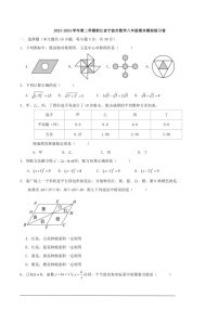 [数学]浙教版2023～2024学年第二学期八年级期末模拟练习卷