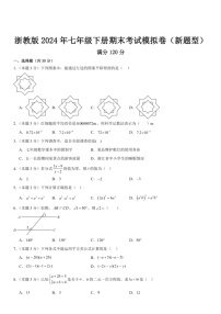 [数学]浙教版2024年七年级下册期末考试模拟卷(新题型有解析)