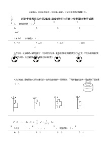 [数学]河北省邯郸市丛台区2023-2024数学年七年级上学期期末数学试题