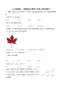 初中数学浙教版九年级上册4.1 比例线段精品课时作业