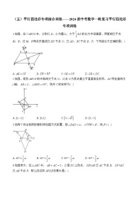 （五）平行四边形专项综合训练——2024届中考数学一轮复习平行四边形专项训练(含答案)