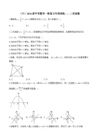 （六）2024届中考数学一轮复习专项训练——二次函数(含答案)