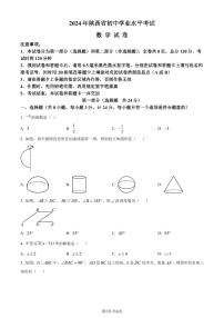 2024年陕西省中考真题数学试题+答案