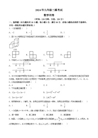 2024年广东省广州市华侨外国语学校中考二模数学试题(无答案)