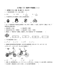 2024年湖北省武汉市武汉二中广雅中学中考二模数学试题(无答案)