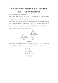 2024甘肃中考数学二轮专题训练 题型二 阅读理解题  (含答案)