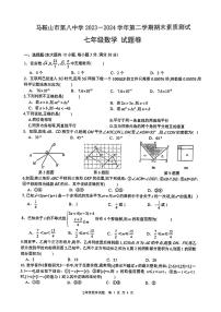 安徽省马鞍山市第八中学2023-2024学年七年级下学期期末考试数学试卷