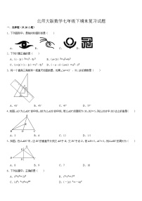 2023-2024学年北师大版数学七年级下册期末复习试题2