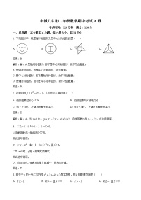 丰城市第九中学2023-2024学年八年级下学期期中考试数学（A卷）试卷(含解析)