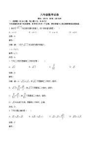 湖北省武汉市东西湖区2023-2024学年八年级下学期期中考试数学试卷(含解析)