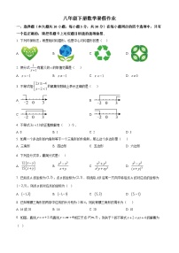 八年级下册数学暑假作业 (9)