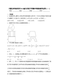 内蒙古呼和浩特市2024届九年级下学期中考模拟数学试卷（一）(含答案)