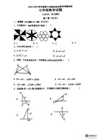 山东省青岛市胶州市李哥庄中学2023-2024学年七年级下学期第二次月考数学试题