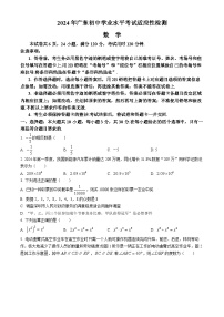 2024年广东省东莞市东莞中学中考三模数学试题