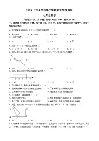 福建省福州市马尾区2023-2024学年七年级下学期期末数学试题