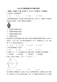 2024年甘肃省临夏州中考数学试卷(含答案)