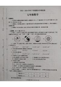 河南省平顶山市郏县2023~2024学年七年级下学期数学期末考试卷